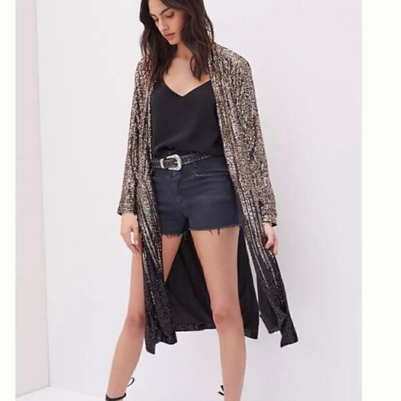ANTHROPOLOGIE Dulcinea Sequined Duster Jacket - Picture 6 of 10